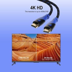 Aurum Ultra Series High Speed HDMI Cable with Ethernet – Braided 50 Ft HDMI Cabl