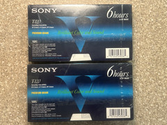 2 Sony 6 Hours T-120 VHS Tapes Premium Grade *BRAND NEW, SEALED!