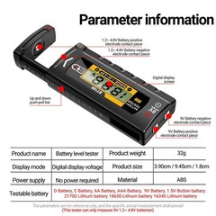 Home Use Battery Tester Household Checker for AAA AA C D 6F22 1.5V 9V Batteries