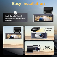Dash Cam Front and Rear – 4K HD Dual Dash Camera for Cars, Built-in 5G WiFi GPS,