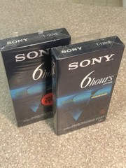 2 Sony 6 Hours T-120 VHS Tapes Premium Grade *BRAND NEW, SEALED!