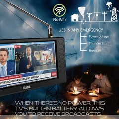 Portable Small TV 5″ Digital ATSC TF USB Battery Operated