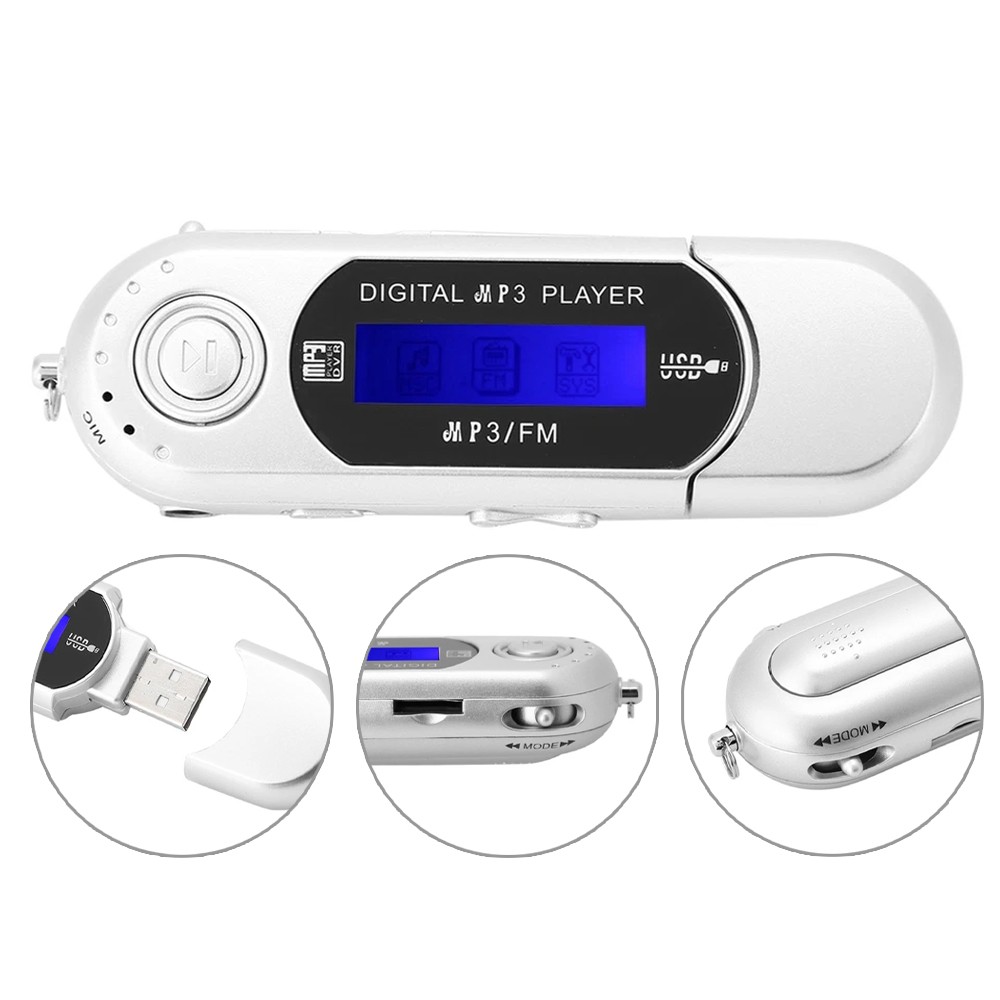 MP3 Player USB 2.0 Small Flash Drive Multilanguage LCD Music Player with 38127