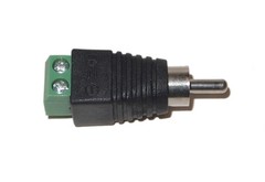 10x Phono Speaker Wire cable to Audio male RCA Connector Adapter Jack Plug