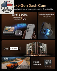 70Mai 4K T800 3 Channel Dash Cam, Dash Cam Front and Rear Inside(2160P+2160P+108