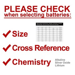 10pk SR43 Silver Oxide 1.55V Watch Battery Compatible With L1142 GP186 BATTERY