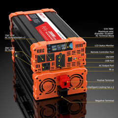 BELTTT 2000W Pure Sine Wave Inverter, Car Power Inverter 12V to 120V AC Converte