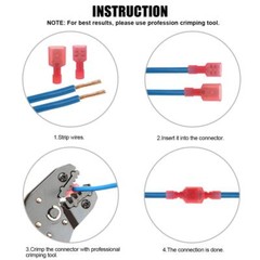 100/500Pcs 22-18 AWG Insulated Male Female Spade Terminals Crimp Wire Connectors