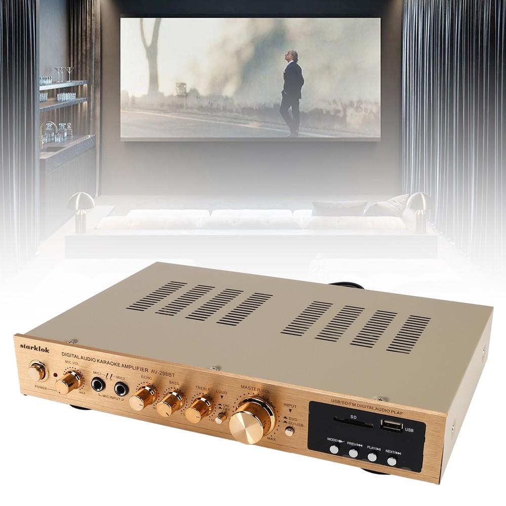 2000W 5CH Amplifiers Amplificador HiFi Stereo AV Surround Amplifier SD FM Home