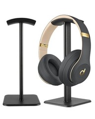 Headset Stand – Headphone Holder for Desk with Aluminum Hanger Compatible Black