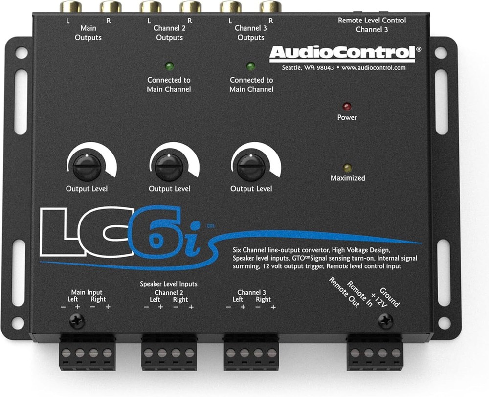 Audiocontrol LC6I Car Stereo 6 Channel Line Output Converter w/ Internal Summing
