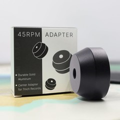 45 RPM Record Adapter 7 Inch Vinyl Dome Adapter for Turntables Black