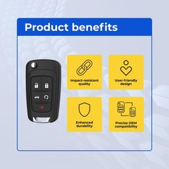 Replacement Flip Key Fob GMC Terrain Keyless Entry Remote Control 13504199 2Pack