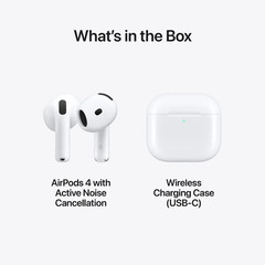 Apple AirPods 4 with Active Noise Cancellation – White MXP93LL/A