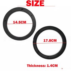 2 Pairs 6.5″ Plastic 1/2″ Speaker Spacer Rings Subwoofer Custom Mounting Adapter