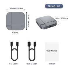 Android Dual WiFi 32GB Wireless TV Movie Video Streaming AI Box CarPlay Adapter