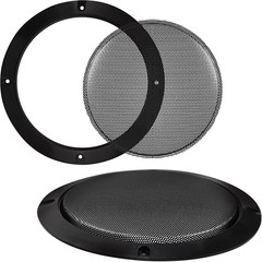 2PCS 6.5” Black Speaker Grill Covers, round Metal Mesh Guard Protectors