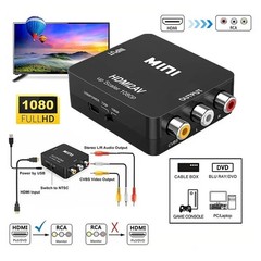 HDMI To RCA AV Converter Adapter 1080P CVBs 3RCA For Video Audio Xbox TV PC DVD