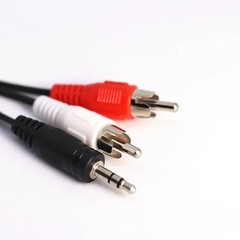 6ft (1/8″) 3.5mm AUX Stereo to 2 RCA Male Audio Y Cable Adapter Cord MP3 iPod