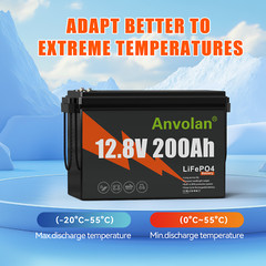 12V 200Ah Deep Cycle LiFePO4 Battery BMS Lithium Iron Phosphate Battery 2560W