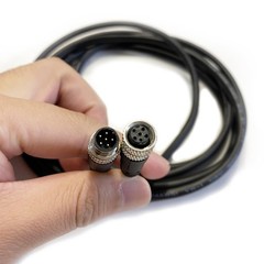 1.64ft M8 6 Pins to Female Connector Cable, A Straight Molding Cable Female t…