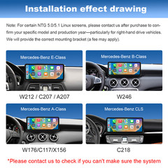 Wireless Carplay/Android Auto 12.3’Touch screen For Mercedes Benz NTG5.0 GLA CLA