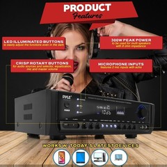Pyle PT390AU 300/W Digital Stereo Receiver System with USB/SD Memory Readers