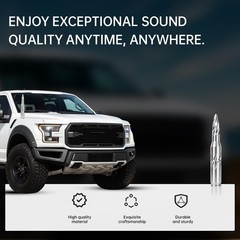 5.5in Chrome Bullet Antenna 50 Cal Truck Antenna Fittings， Fit for Ford F150 …
