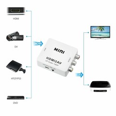 HDMI2AV Mini Converter HDMI To AV Adapter HDMI to RCA 1080P HD Video Audio