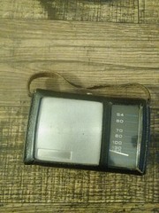 Vintage pocket Transistor radio vintage Hong Kong W Leather Case