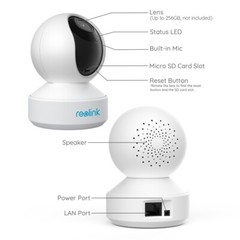 Reolink E1 Zoom 8MP Indoor Wi-Fi Security Camera Auto-Tracking Pan Tilt 3X Zoom