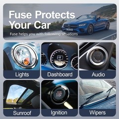 300Pcs Car Fuse Assortment Kit, 160 Mini Blade Fuses Automotive + 90 Standard…