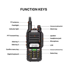 UV-98 PRO Dual Band Two Way Radio IP68 Waterproof 10W Handheld Walkie Talkie
