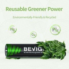 BEVIGOR Rechargeable AAA Batteries, 1100 mAh High Capacity, LSD Low Self…
