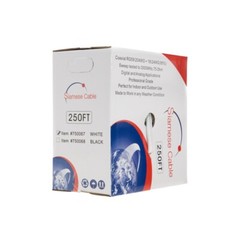 RG59 Siamese Coaxial Cable 20AWG 18/2 CCTV/Security Camera Wire 250FT White
