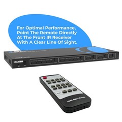 4K60Hz 4×2 HDMI 2.0 Matrix with Audio Extraction, HDCP 2.2/1.4, HDR (Dolby Vi…