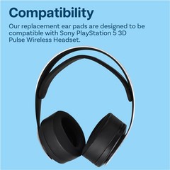Replacement Ear Pads for Sony PS5 Pulse 3D Wireless - Cooling Gel Black