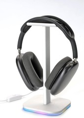 Universal Headphone Stand Aluminum Alloy Desk Headset Holder for Gaming RGB Ligt