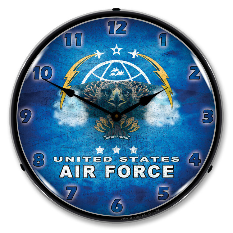 United States Air Force, Lighted Backlit LED Wall Clock Free Shipping