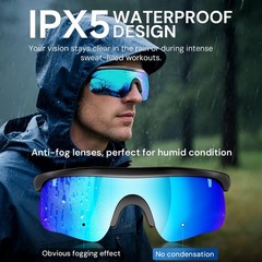 Polarized Sport Sunglasses With Bluetooth UV400 Hi-Fi Music for Running&Cycling
