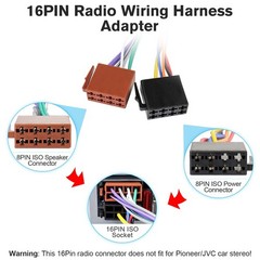 16Pin-24Pin Radio Wiring Harness Adapter Kit with Ford F-150 F-250 F-350 F-45…
