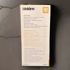 Uniden Digital Answering System Cordless Phone Handset Caller Announce Amplified