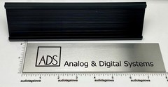 ADS Speakers Desk Sign – Custom Made Aluminum Reversible Black / Silver
