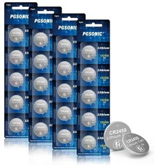PGSONIC 20 Pack CR2450 3V Lithium Coin Battery EXP 12/2027