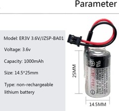 30 x JZSP-BA01 ER3V 1000m PLC Lithium Battery for Toshiba ER3V/3.6V with Plug