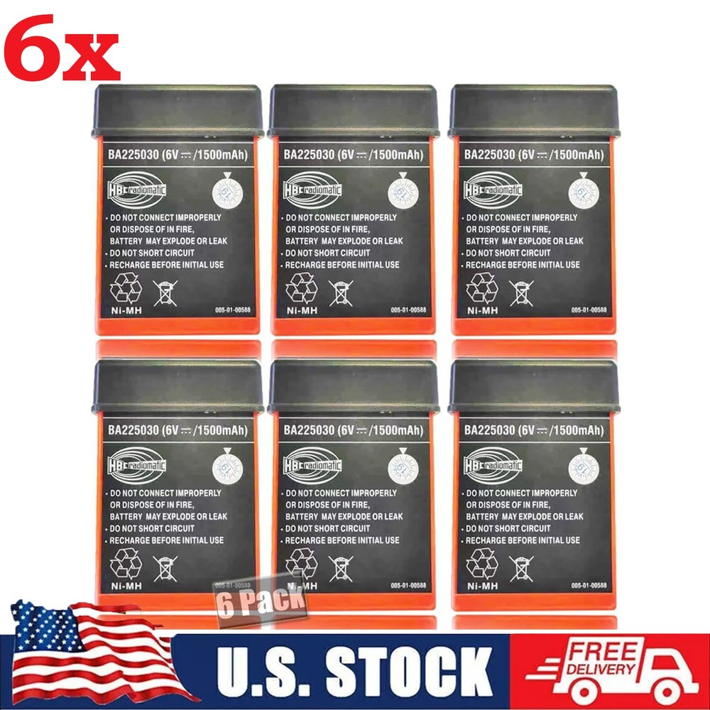 (6-Pack) 1500mAh BA225030 6V Battery For HBC Crane Remote Pump Truck Battery US