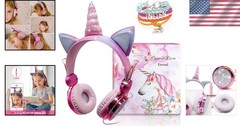 Cute Unicorn Girls Headphones – Adjustable Headband