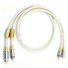 Pair QED 6N OCC Silver-plated HiFi RCA Cable Subwoofer Audio Line Signature Cord