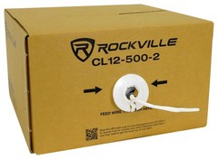 Rockville CL12-500-2 CL2 Rated 12 AWG 500′ Speaker Wire In Wall Ceiling 70V 100V