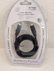 S-Video 4-Pin Male-to-Male 6ft Gold-Plated S Cable. DVD VCR TV DVR. 72 PIECES $$